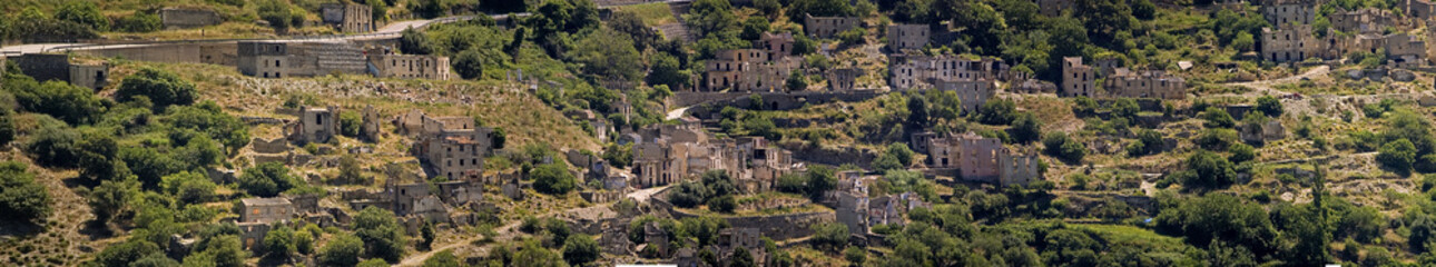 Fototapeta na wymiar Old Gairo panorama in Sardinia