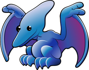 Naklejka premium Cute pterodactyl