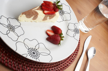 Stock Photo of a chocolate cheesecake