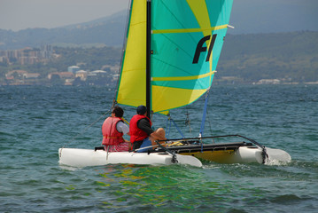 Naklejka premium Catamaran