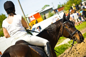 horse rider in the competition