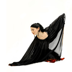 Naklejka premium Flamenco dancer isolated