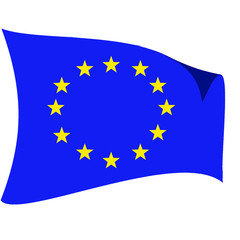 Bandera de Europa al viento
