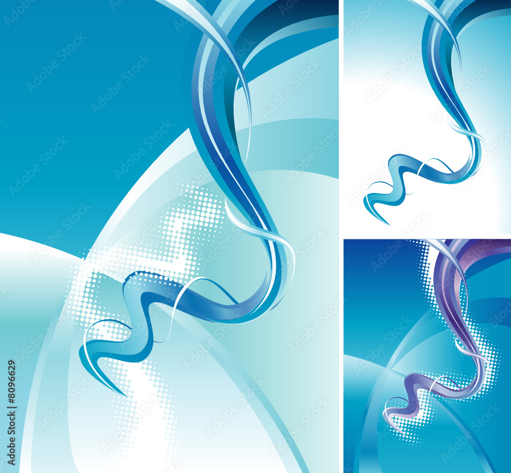 Leinwandbilder Abstract waves background design with layers file.