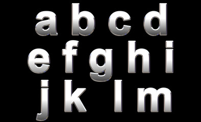 Chrome Alphabet