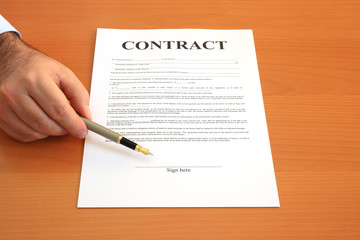 Signing contract