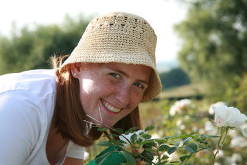 femme potager