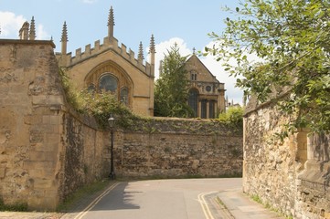 Fototapeta na wymiar Stare ulicy w Oxford, UK