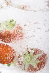 Strawberry in the glass