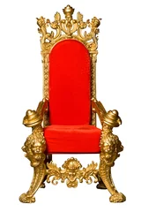 Selbstklebende Fototapete Zentraleuropa Royalty's Throne. Ornate. On White