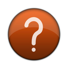 Question 3D Glossy Web Button
