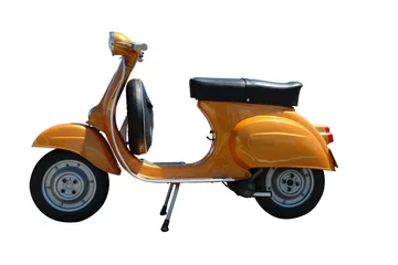 Deurstickers Scooter Vintage vespa scooter (inclusief pad)