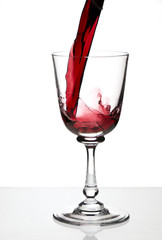 Weinglas mit Rotwein