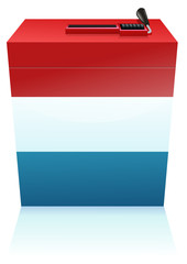 Urne d'élection Luxembourgeoise (reflet)