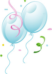 White wedding balloons icon