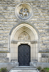 Door of a building in castle, Poland