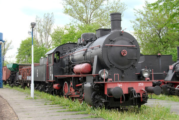 Fototapeta na wymiar historic steam train in Poland