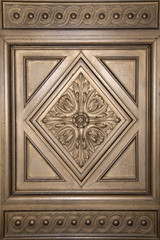 Pattern of rose in wood