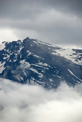 Fototapeta na wymiar Snowcovered high mountain in Poland