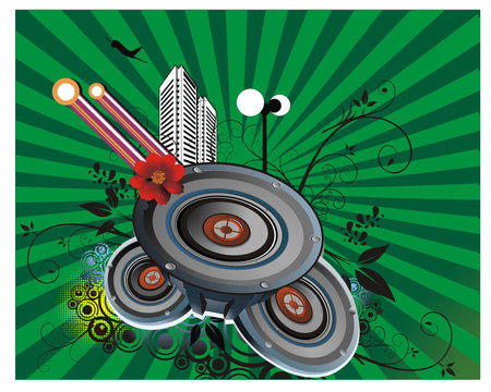 composicion musical en vector