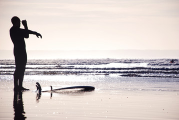 sunset surfer