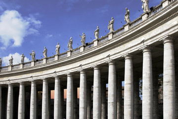 Columns Of The Basilica At St. Peter's Square, Rome, Italy