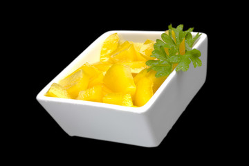 Paprika gelb in Schale