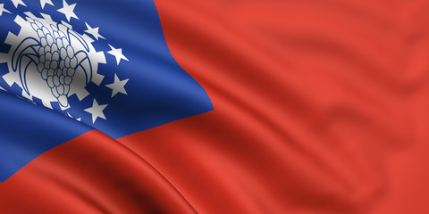 Fototapeta premium Flag Of Myanmar