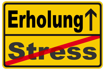 Fototapeta premium Erholung - Schild