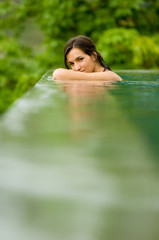 Fototapeta premium Woman In Pool