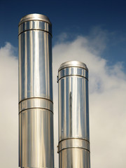 Industrial smoke stacks