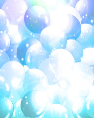 Balloons filling the background