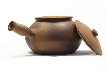 open clay pot