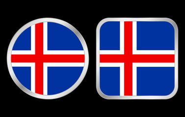 Obraz premium Iceland flag icon