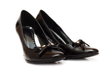 Woman shoes isolated on the white background