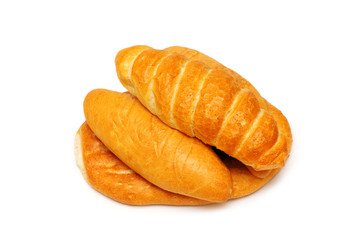 Bread loaf isolated on the white background