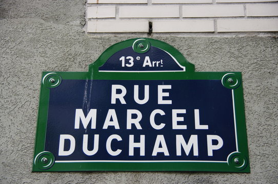 Rue Marcel Duchamp, Paris, France.