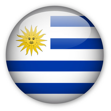 Uruguayan Flag Button