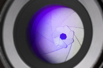 lens with aperture visible