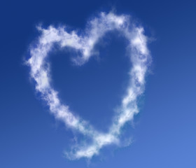 cloud forming a heart