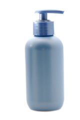 blue cosmetic bottle