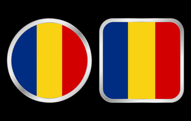 Fototapeta premium Romania flag icon