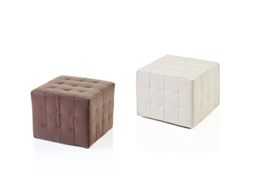 Footstools isolated on white background 