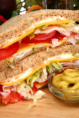 Turkey Sandwhich in Kitchen