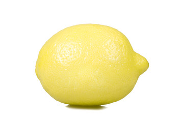 Yellow lemon isolated on white