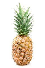 ripe pineapple isolated