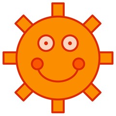 cartoon sun