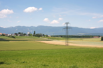 Fototapeta na wymiar Countryside electricity