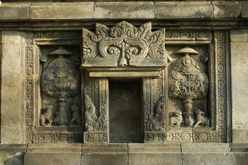 Carving and Borobudur Temple Indonesia