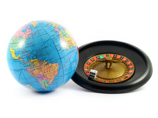globe planet earth roulette gamble play protection ekology
